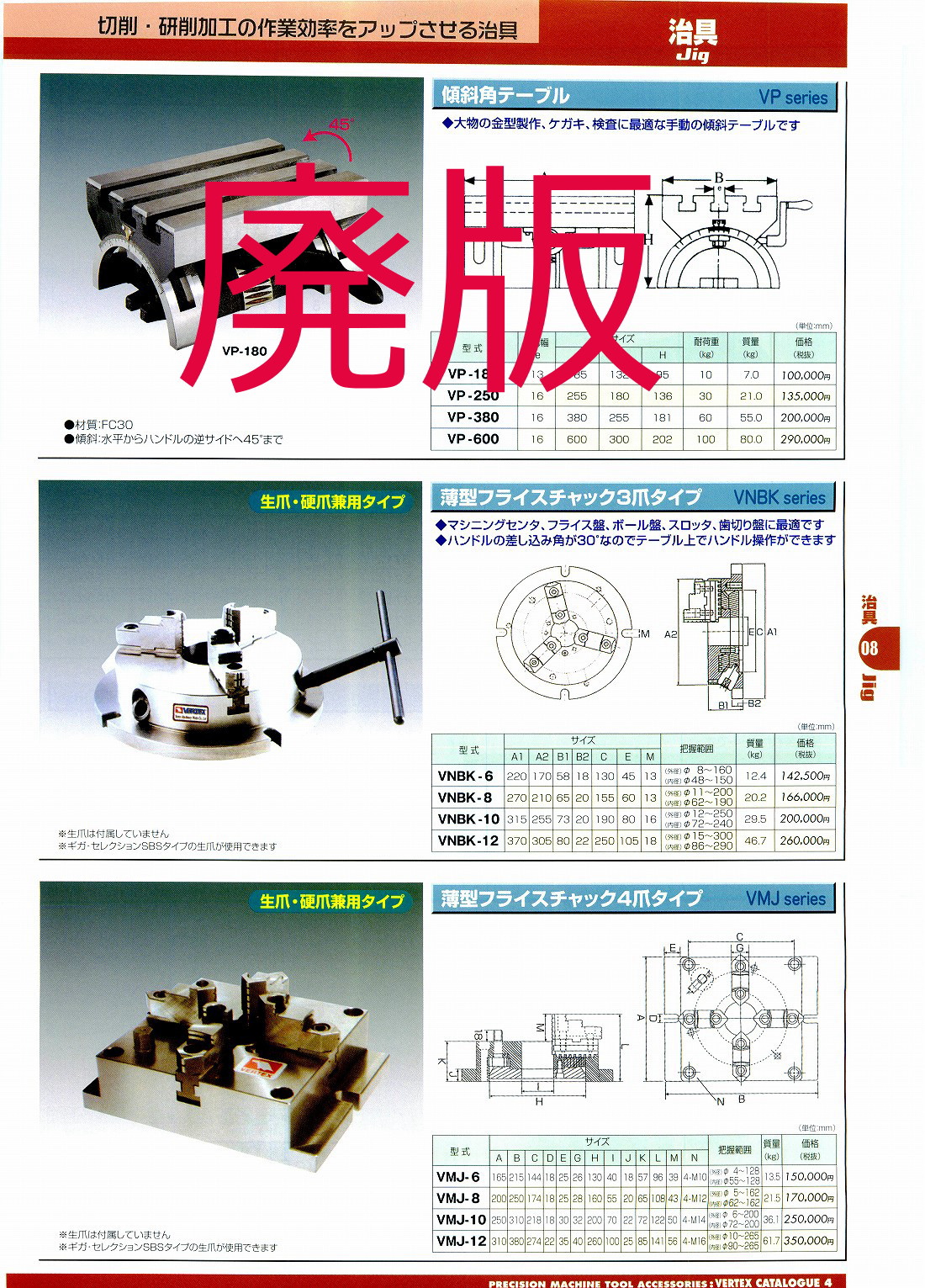 バーテックス VブロックA型 V-4VA-S-